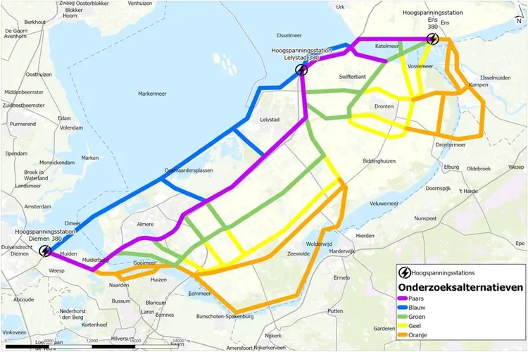 Nieuwe hoogspanningsverbinding tussen Diemen, Lelystad en Ens stapje dichterbij